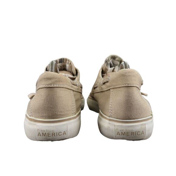 Perry Ellis America Shoes Mens 8 Casual Sneaker Boat Moc Lace Up Preppy Classic - Picture 5 of 13